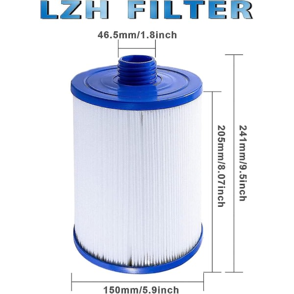 2-pack spafilterpatroner, för Pleatco Pww50 Hot Tub Filterspa-filter för Unicel 6ch-940/jacuzzi Spa Business Whirlpool Re