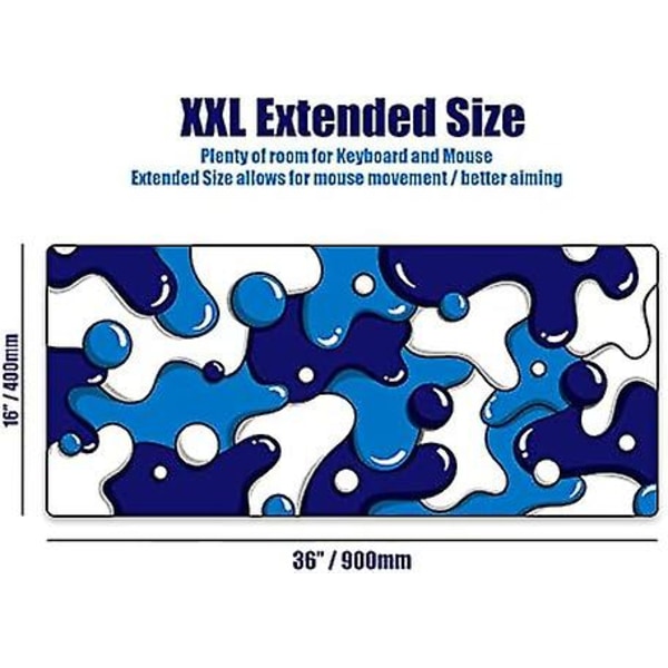 Kraken Keyboards XXL Gaming Mousepad - Professionel Artisan Mousepad - Gaming Desk Mat - 36\" X 16\" Udvidet Mousepad (is)