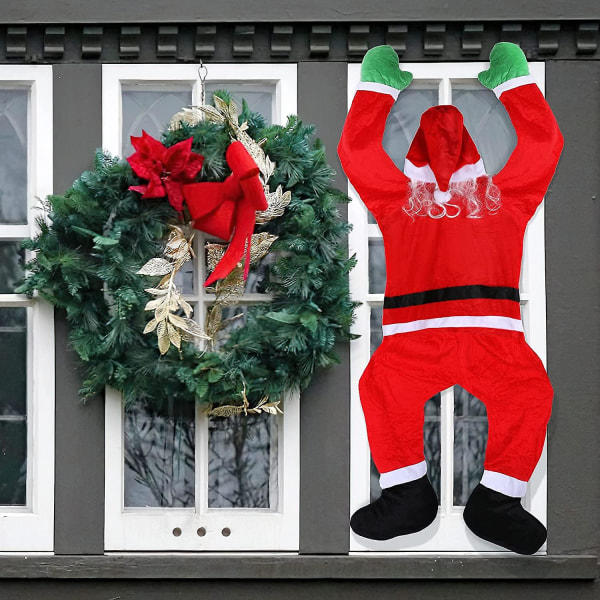 67\" stor jultomte juldekorationer 5,6 ft hängande jultomte kostym från ränntak jul jultomte dekorationer för inomhus utomhus