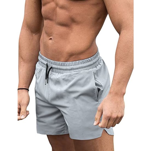 Simshorts för män Quick Dry Board Shorts Badkläder Badkläder Badkläder ljusgrå—L zdq