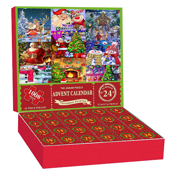 Julkalender 2023 - Pusselnedräkning för alla åldrar Style 2