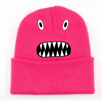 Rainbow Friends Stickad Mössa Tryckt Hatt Vinter Barn Present GS_tfrf