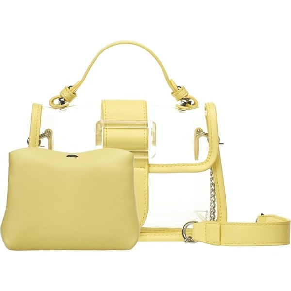 Läpinäkyvä olkalaukku Käsilaukku 2 in 1 Läpinäkyvä crossbody-laukku Jelly-käsilaukku