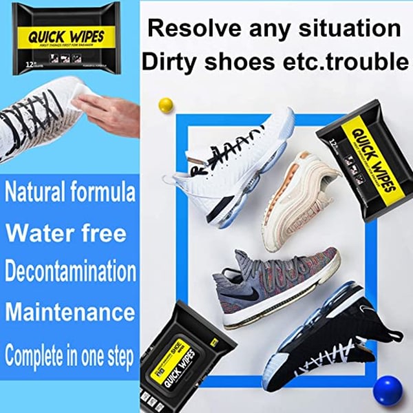 3ST Quick Sneaker Shoe Cleaning Wipes Snabbt og enkelt Stark Det CDQ