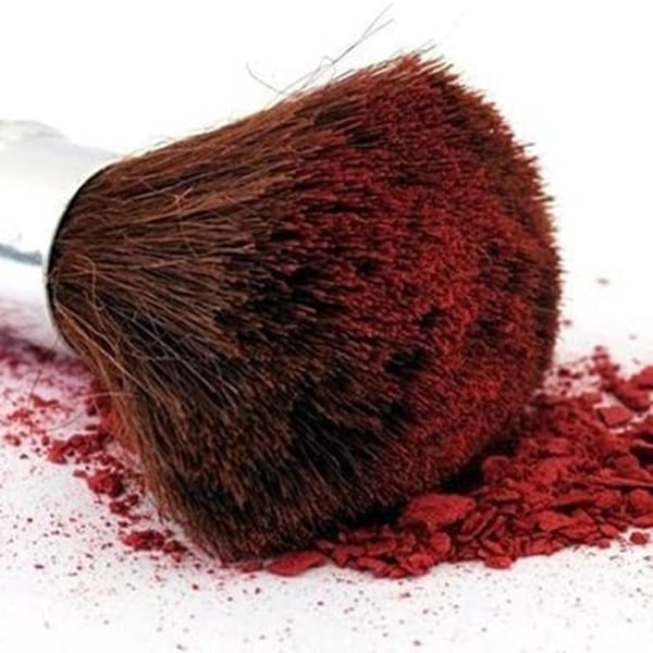 CDQ Bærbar indragbar håndtak Makeup Blush Brush Kabuki Brush Rød