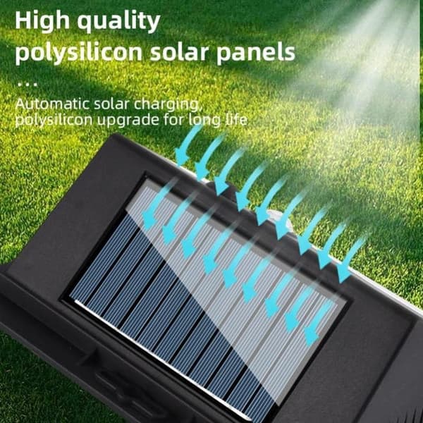 Solcelle vegglamper med bevegelsessensor, 3 moduser, 120 COB LED, utendørsbelysning, 4-pakning_TF_TF 2 st