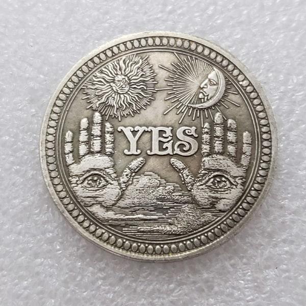 10-pack Ja Nej Utmaning Mynt Beslutsfattare Mynt Vänlighet Mynt Samlare Medaljong Souvenir Spådom Vänd Mynt Lyckliga Metall Mynt