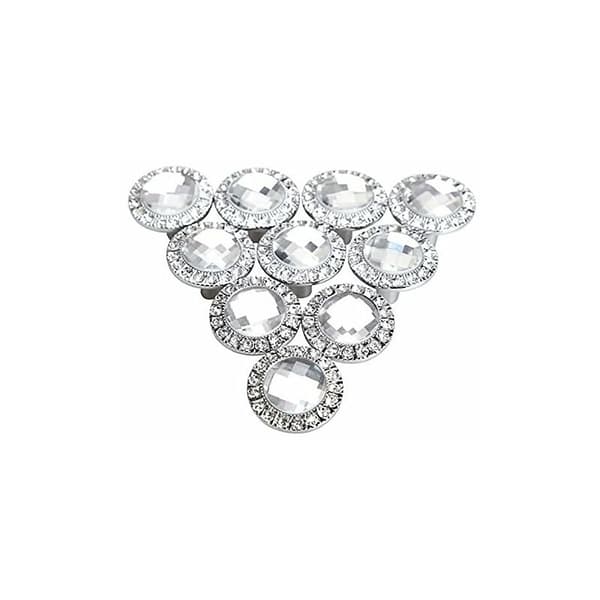 10 stk. 30 mm runde dørknapper, krystal rhinestone håndtag (10 stk.)-tfrf