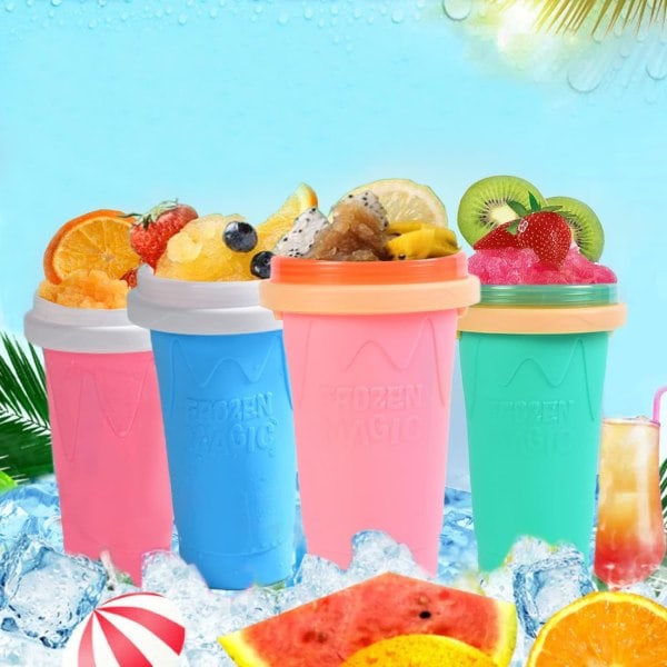 Slushmaskine - Grøn Genanvendelig Slushkop, Hjemmelavede Slushies