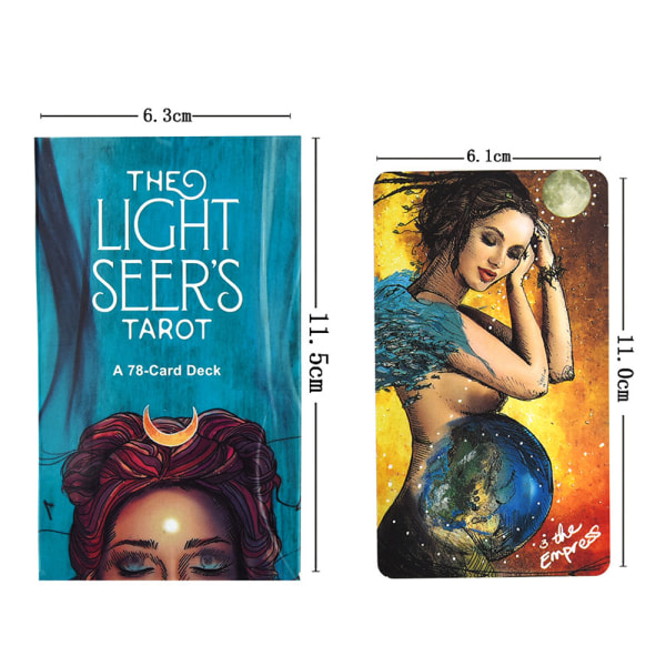 Et brætspil med 78 kort The Light Seer's Tarot Oracle Cards Deck zdq