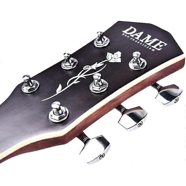 6 st Gitarrsträngar Stämskruvar 3l3r Krom Stämskruvar Gitarrhuvuden För Akustisk Elgitarr Stämapparat Gitarrdelar Fender Ersättning (silver_tfrf