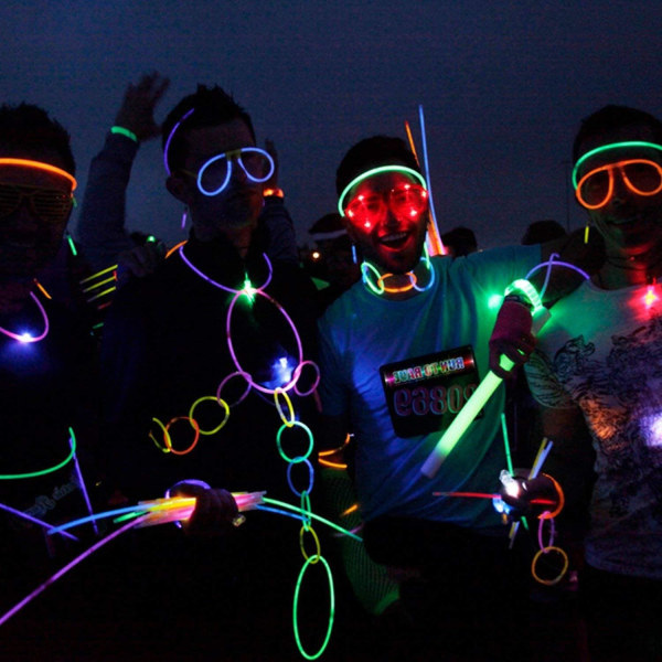 Glödpinnar i Bulk 50st Glödögon, Glöd i Mörkret Rave Party Glasögon Födelsedag Bröllop Partygåvor Glödparty Tillbehör Jul Halloween Dekor