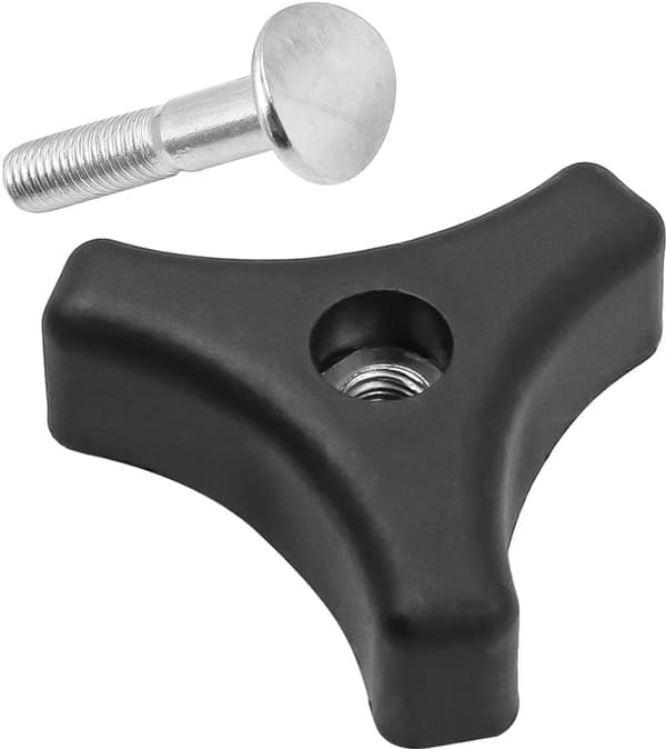4-piece Universal Lawn Mower Handle Set - Wing Nuts and Bolts - Black