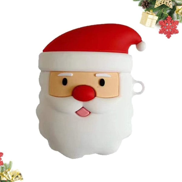 1. generation høretelefonetui cover cover juletema julemanden cover case kompatibel med AirPods