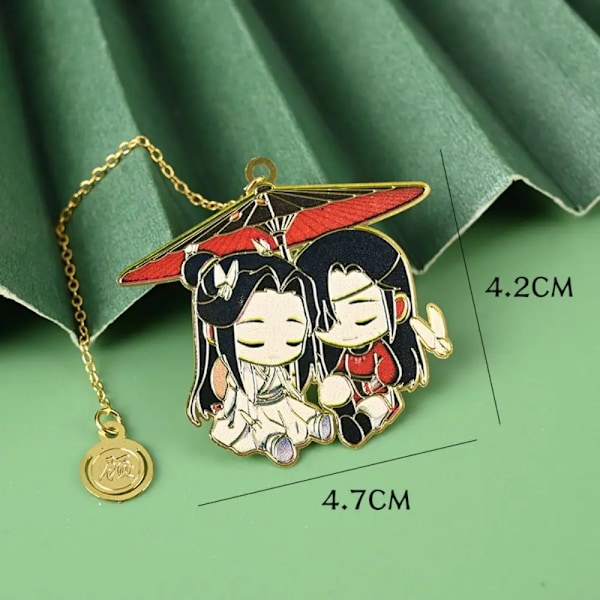 Luova anime-kirjanmerkki Mo Dao Zu Shi Stormästare i demonisk odling Wei Wuxian Lan Wangji Metal Hollowing Bookmark 5