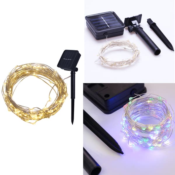 Solcellsdriven ljusslinga Fairy Lights för utomhusbruk