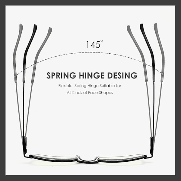 3-pack 100 Grader Ultratunna Fickläsare, Unisex, Blåljusblockerande, Kompakta Läsare med Bärbar Pennklämma