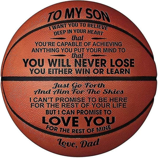 Gravert utendørs basketballgave, personlig 29,5\" basketball, Custo