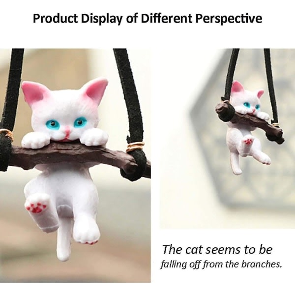 Bildekoration, Creative Branch Cat, enkla bilinredningstillbehör, bilsläptillbehör, bilhänge, bilhänge, söt bilinredningssats zdq