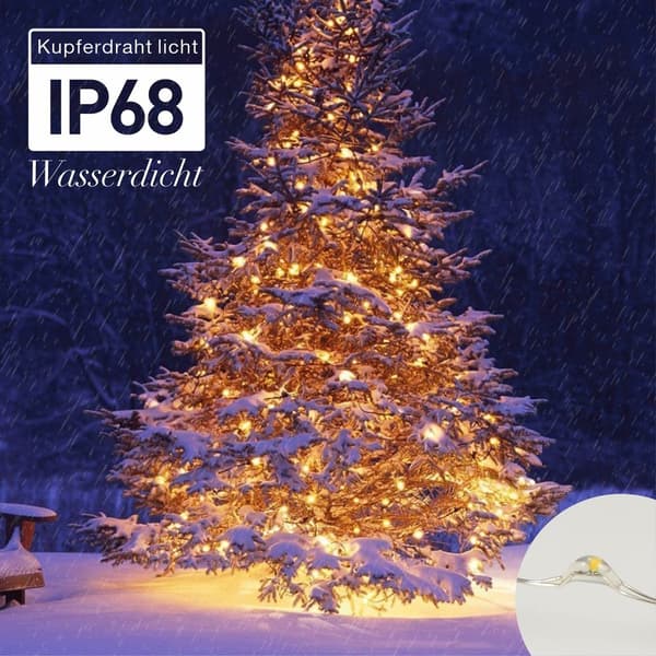LED-gardinljusslinga Dekoration Varmvit
