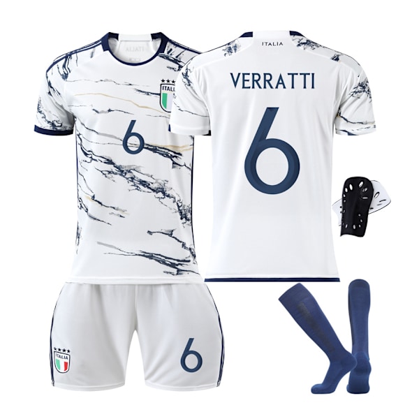 23-24 sæsonens Europacup Italiensk ude nr 6 Verratti trøje sæt NO.6 VERRATTI NO.6 VERRATTI XL