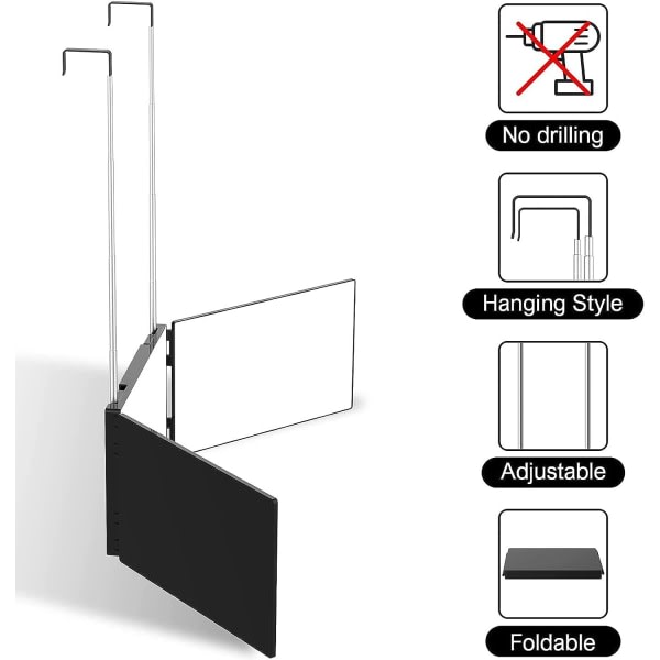 3-veis speil med forstørrelsesglass 360° trippelbelysning / sammenleggbart speil for selvklipping / hårstyling szq