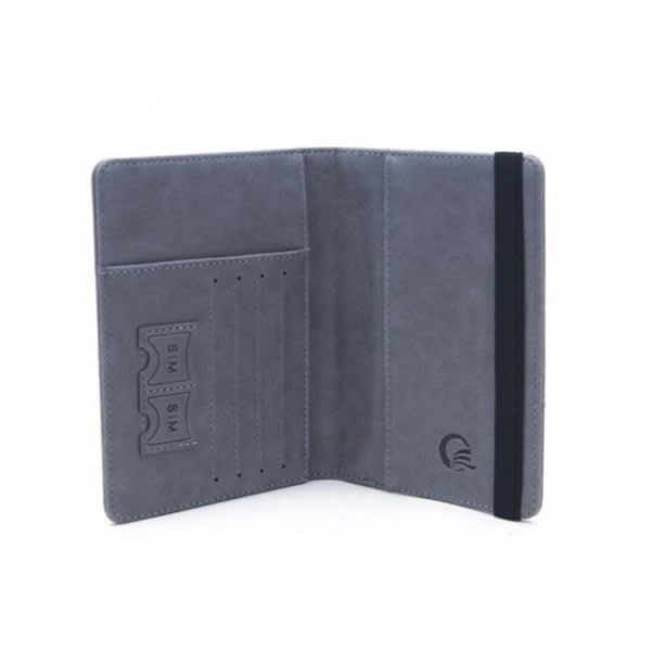 RFID-beskyttet resplånbog passholdere 2-Pack grå