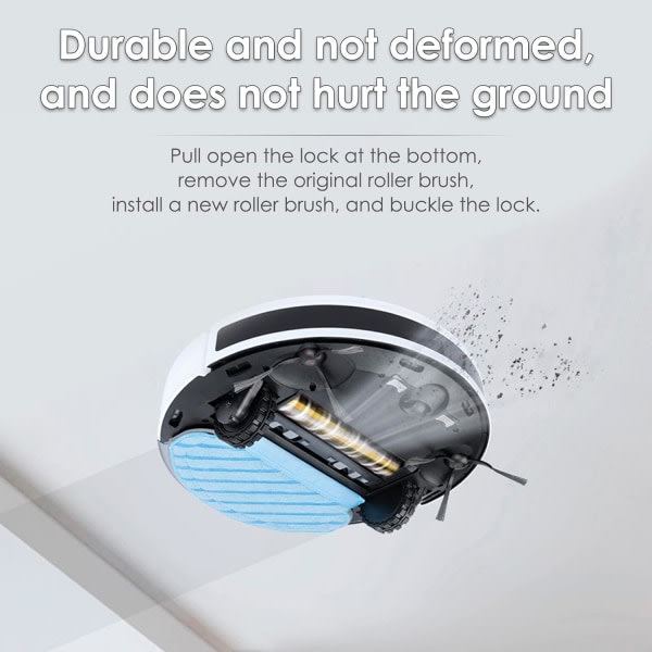 (4 stk) Rullbørster Hovedbørste Reservedeler til Ecovacs DEEBOT OZMO 920 950 T8 AIVI Max T9 T5 N5 N7 N8+ N8 Pro DX55 DX93 Robotstøvsuger