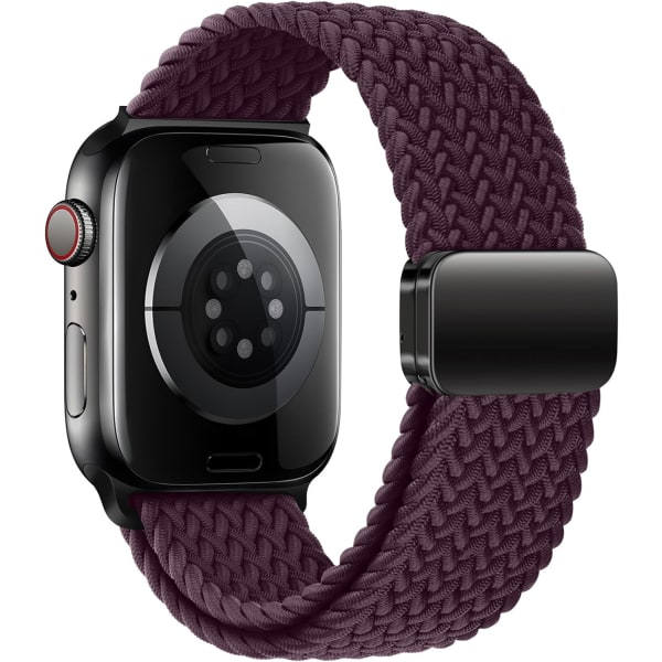 Sport Solo Loop kompatibel med Apple Watch Band 38 mm 40 mm 41 mm för kvinnor män, justerbar magnetisk stretchig nylon 9 8 7 6 5 4 3 Ultra 2