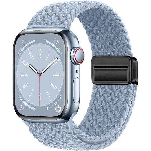 Sport Solo Loop yhteensopiva Apple Watch Band 42 mm 44 mm 45 mm 49 mm naisille ja miehille, säädettävä magneettinen SE 9 8 7 6 5 4 3 Ultra 2