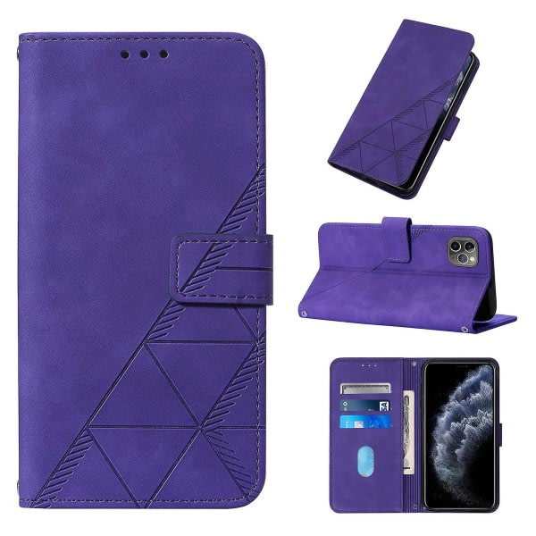 Kompatibel med Iphone 11 Pro Max Case, Lanyard Crossbody Neck Strap Phone case Magnetisk Cover Lila A