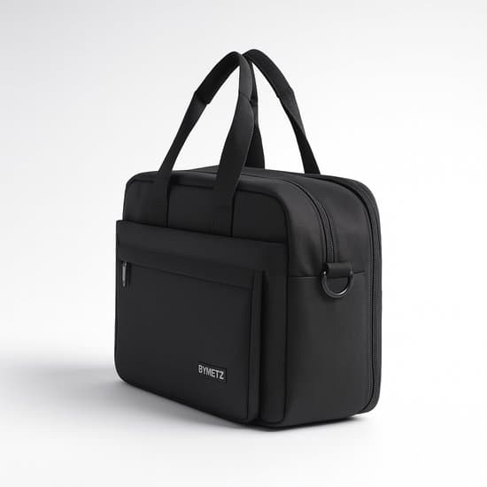 Udvidbar computertaske 15,6 tommer, under-sædet håndbagage rejsemappe med smart sleeve, 600D polyester, sort til forretningsrejser