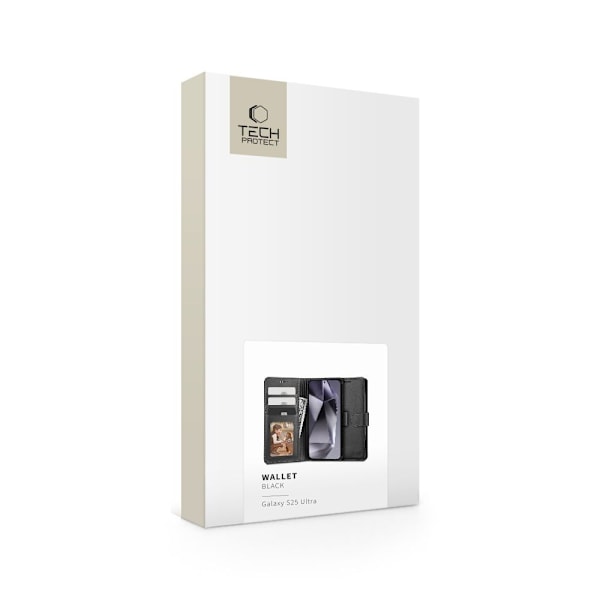 Tech-Protect Galaxy S25 Ultra Etui Læder Sort 90