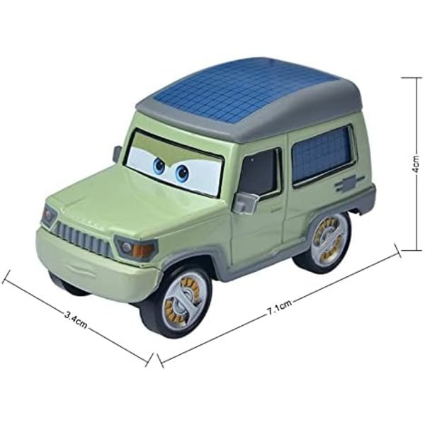 Disney Pixar Bilar 3 Chick Hicks Polis McQueen Mater Fabulous Hudson Diecast Metall Legering Modellbil Leksaker för Pojkar (Färg: Chick Hicks) Miles Axlerod