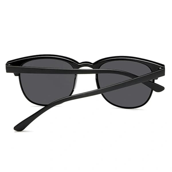 Sorte Clubmaster Solbriller med Sorte Spejlglas black