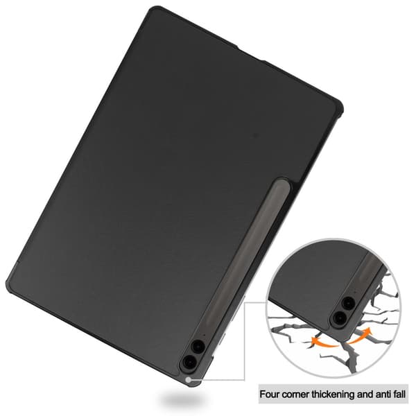Galaxy Tab S9 FE Plus, Kotelo, Kolmiosainen, Musta