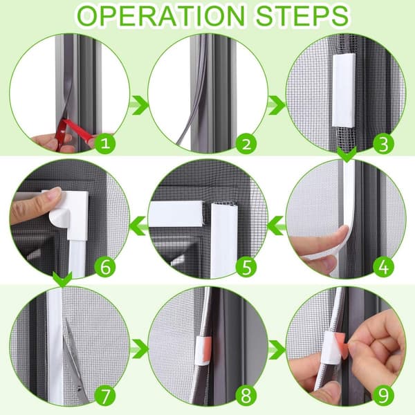 Window Net - 120 - 110 - cm - Magnetic - Insect Screen - Easy - Installation - Skylight - Window - Universal - Keeps - Insects