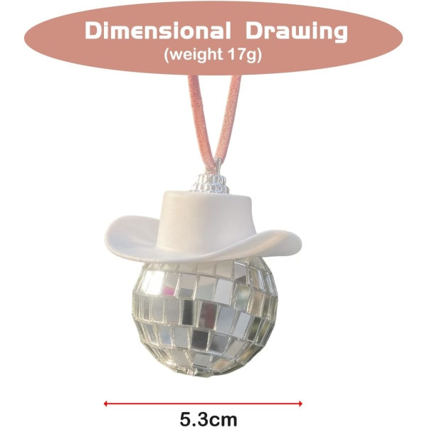 Disco Ball Car Hängande prydnad, hängande interiör Backspegel Bildekoration, Söt Bil Backspegel Hängande Tillbehör, Disco Ball Car Decoration