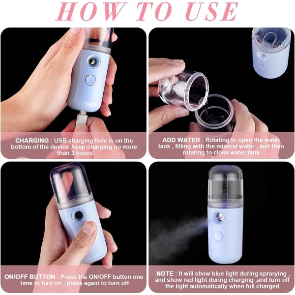 Pieces Ansiktsbehandling 30ml Mini Portable Sprayer Handy Face Mist