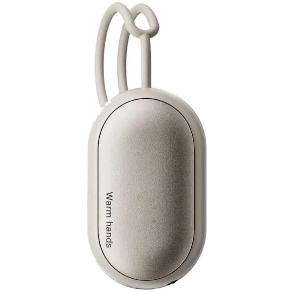 Bærbar magnetisk mini 2-i-1 håndvarmer - genopladelig egnet til camping Sort Black