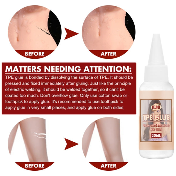 30ml TPE Lim Dockreparation Giftfri Självhäftande Lim Lätt att använda Bärbar - Perfekt 30ML