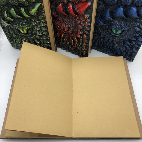 3D-lohikäärmekansivihko Käsintehty taika hartsi käsin tili kirja 3D-lohikäärmeen helpotuspäiväkirja A5-koko CDQ