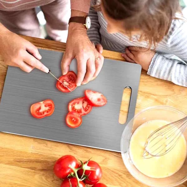 Stainless Steel Cutting Board - Double-Sided Thickened - Advanced Hygiene, High Quality, Antibacterial - 39*28cm
