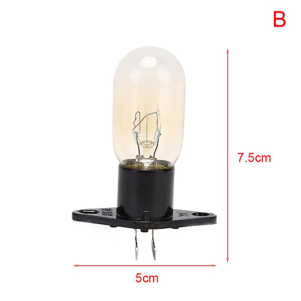 Mikrovågsugn Ljuslampa Lampfot Design 230v 20w Byte med lampholdere B