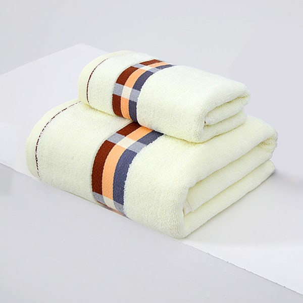 Bomullshåndkle Bomullshåndkle sett Bad Absorberende håndkle Beige