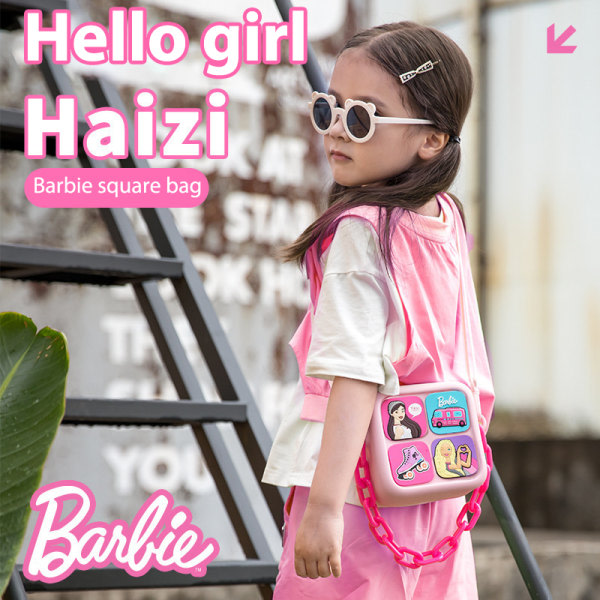 CDQ Barbie-tema En axel ryggsäck Mode Messenger väska för barn