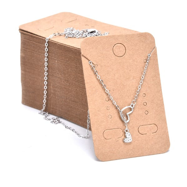 100 st örhängen halsband hållare displaykort smycken display khaki