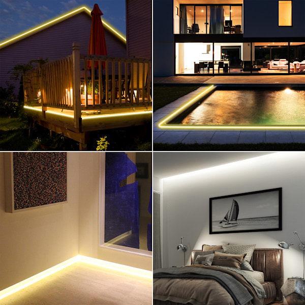 20M 40M 288 LED/M EU 220V CRI RA90 Hög Ljusstyrka COB LED-ljusslinga, för Utomhus Trädgårdsbelysning och Sovrum Kök Vit white 2 meters