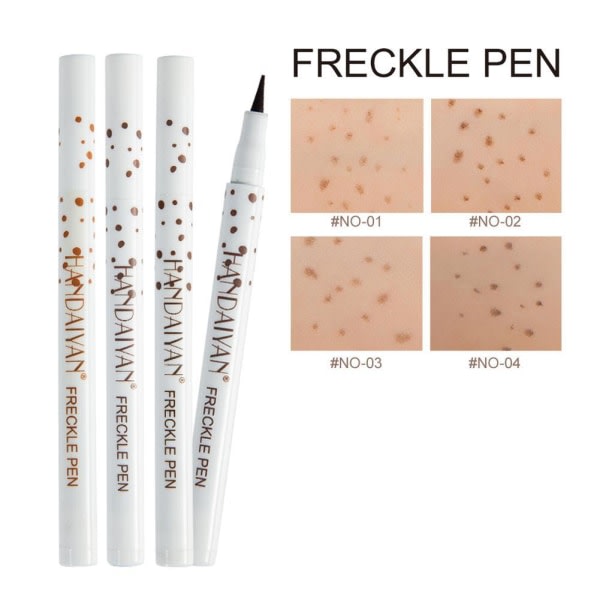 Naturlig verklighetstrogen Freckle Pen Faux Freckle Makeup Penna Varaktig Wat 02# 1ml