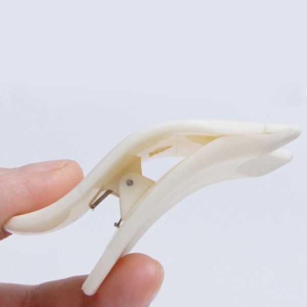 3X Plast falska lösögonfransar Lash Applicator Tool Clip Pincetthållare Vit vit